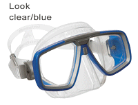 Tauchmaske die für eine optische Verglasung sehr gut geeignet sind